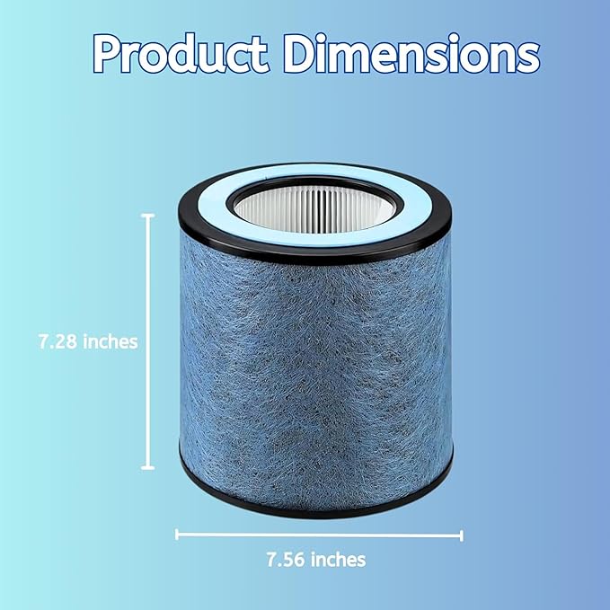 Nispira HP152 HP153 Replacement True HEPA Filter Compatible with Shark Air Purifier HP150 HP151 HP152 HP153 HP155 UA155 HP152C HE15FKPET, Works with NeverChange Filtration System, 2 Pack