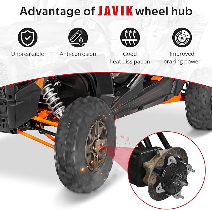 JAVIK Front Left & Right Wheel Hub Compatible with Polaris Ranger 800 Diese-l 900 700 RZR 900 800-4 570 ACE 570 900 OEM# 5137127-067 5137659-067 5136254-067 5142569-067 5137539-067 7517871