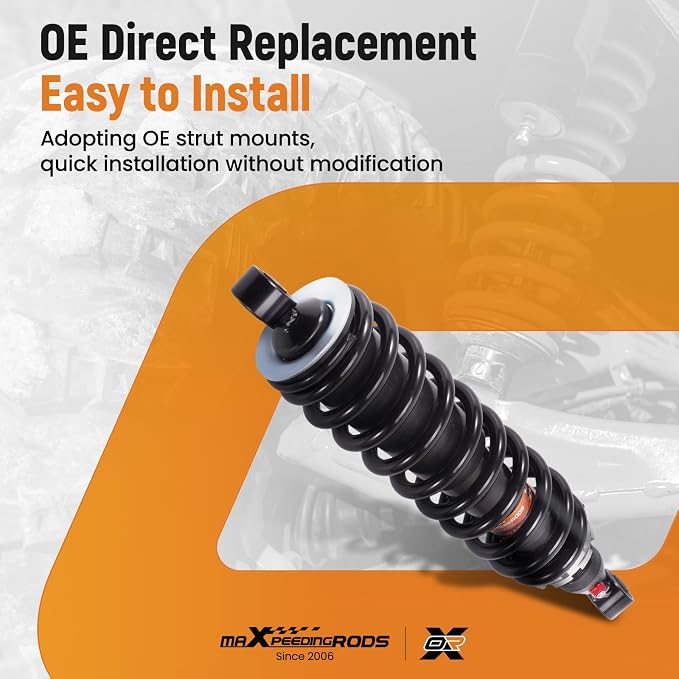 maXpeedingrods Front Struts Shock Absorber for 2000-2006 Honda Rancher 350 2x4 4x4 ES TRX350TE TRX350TM TRX350FE TRX350FM BF, Monotube Shock Replace 51400-HN5-671 51400-HN5-990