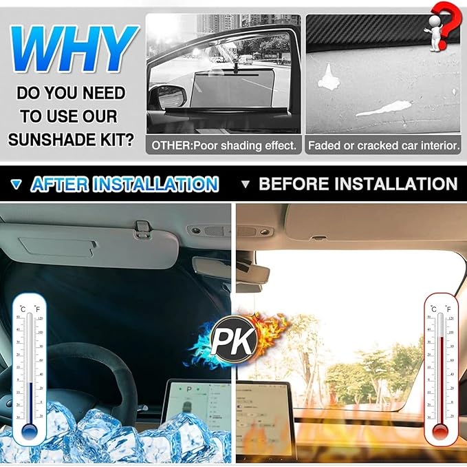 Window Sun Shades for Ford Explorer 2020-2025, Custom Fit, Front Windshield & 4 Side Shades Windows for Max UV Protection, Heat Reduction & Privacy