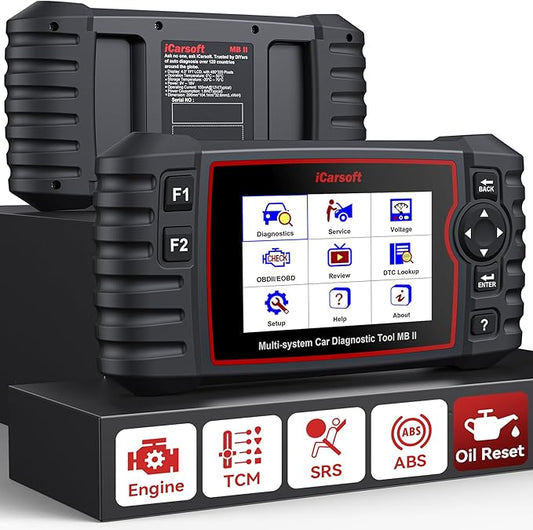 iCarsoft MB II OBD2 Scanner for Mercedes Benz/Sprinter/Smart, All System in-Depth Diagnostic Scan Tool, with Oil Reset/SAS/EPB/ETC/DF/BLD/INJ, Battery Test, Live Graph Data