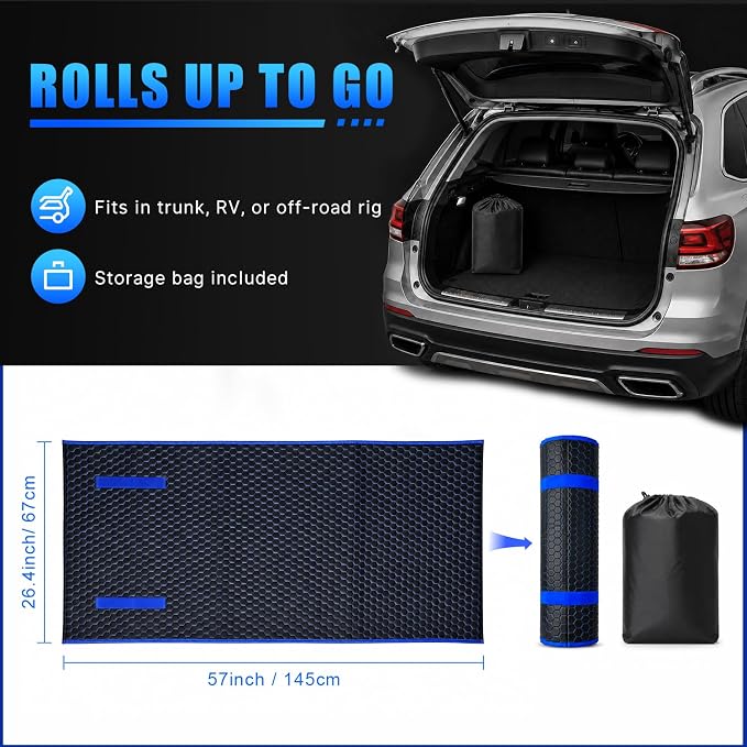 Magic Rolling Creeper Mat Portable Mechanics Mat | for Low Clearance, Slide Under Car Easily, Foldable Garage Padded Mat, Storage Bag Included, Men's Gift for Father