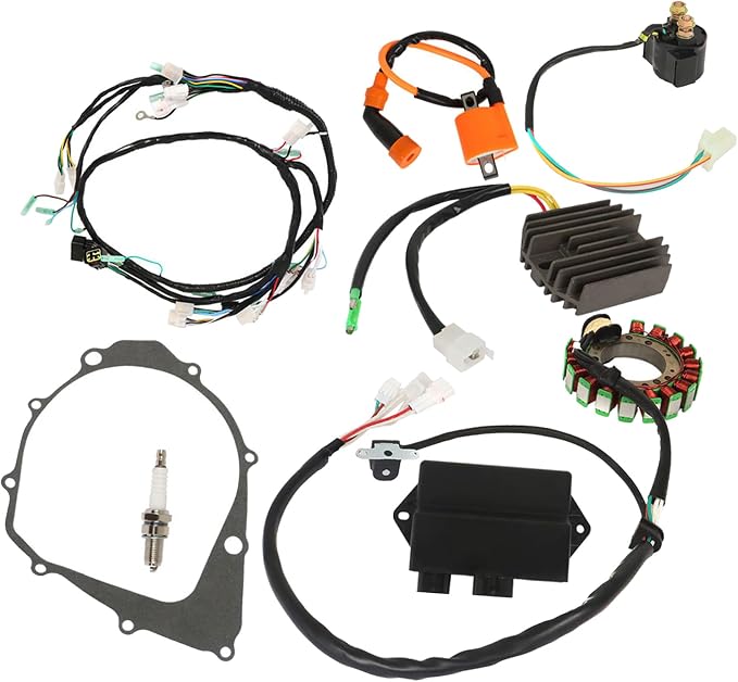 WFLNHB Ignition Coil Stator Wire Harness CDI Kit Replacement for Yamaha Warrior 350 YFM350X