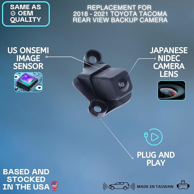Backup Camera Replaces for 2018 2019 2020 2021 Toyota Tacoma OE Part # 8679004040