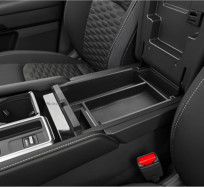 LUWU 2025 2026 Pathfinder Center Console Organizer Compatible with 2022 2023 2024 2025 2026 Nissan Pathfinder SL/Platinum/Rock Creek Accessories Armrest Console Organizer Armrest Insert Tray Black