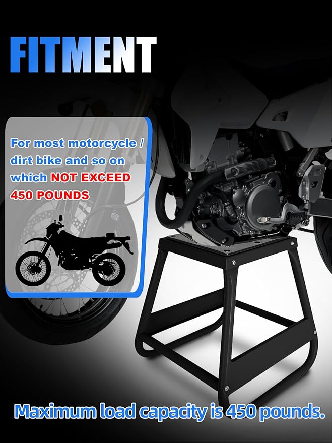 Dirt Bike Stand,Universal Detachable Anti Slip 450Lbs Capacity Motorcycle Panel Lift Box Stand for Motorcycle & Powersports Maintainence-Black