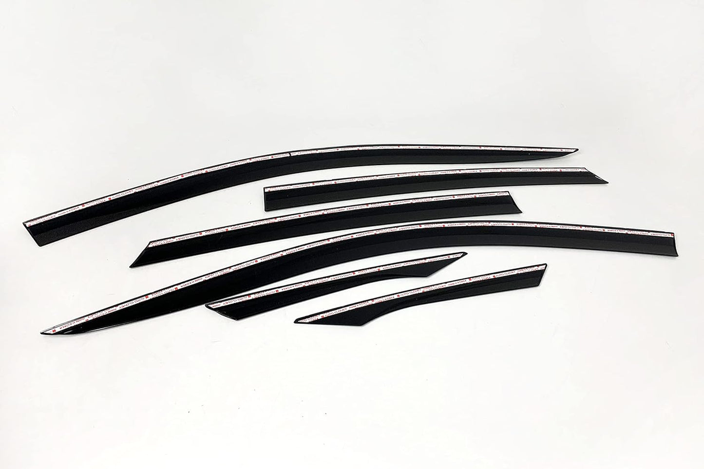 AUTOCLOVER Tape-On Rain Guards Window Visors 6 Pcs Set for Honda Civic Sedan 4dr 2016 2017 2018 2019 2020 2021 / Window Deflectors, Out-Channel Vent Shades (Smoked)