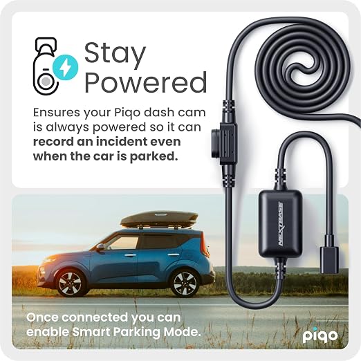 Nextbase Piqo Quick Connect Cable, 0.7-Meter Cable, Plug and Play Setup, Powers Smart Parking, Compatible with Piqo 1k