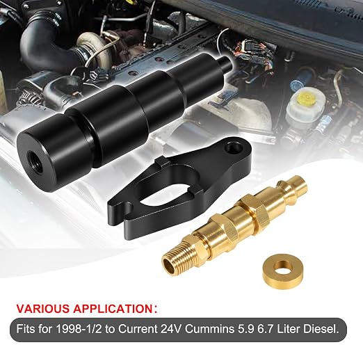 ‎9007A 9007 Compression Test Adapter - Fits for 24V Cummins 1998-1/2 to Current 5.9 6.7 Liter Diesel, Used with J-6692-B Compression Test Gauge