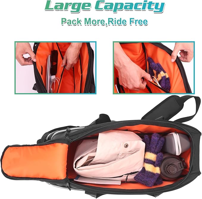 Motorcycle Saddlebag Liner, Waterproof 32L Large Hard Saddle Insert Travel Storage Bag Compatible with Touring Street Glide Road Glide Road King 1993-2023 1700 Royal Star