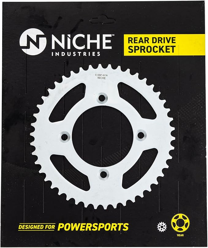 NICHE Drive Sprocket Chain Combo for Honda XR80R CRF80F Front 14 Rear 46 Tooth 420HZ Standard 110 Links