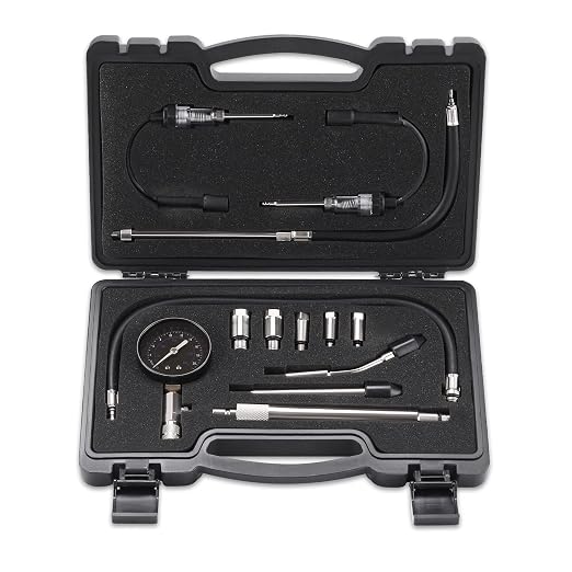 Lichamp 12pcs Compression Tester Adapter Kit with Spark Tester, Automotive Engine Cylinder Leak Down Compression Test Motor Pressure Gauge