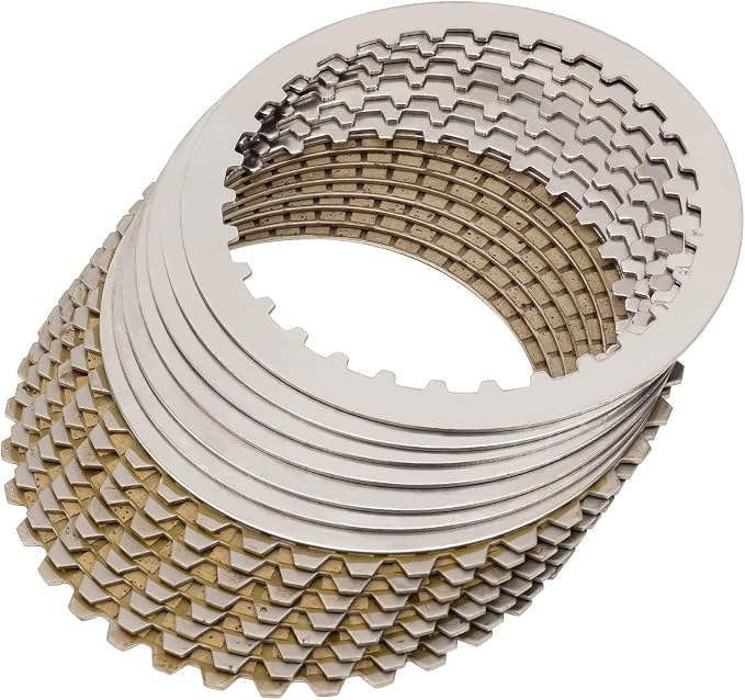 AHL Motorcycle Yellow Clutch Plates & Steel Friction Plate For Harley XL883 2004-2008 XL1200 1200X48 SPORTSTER 1991-2011; Bad Boy FXSTSB Dyna Glide Electra OEM:37911-90 307-30-10011 8146-0100