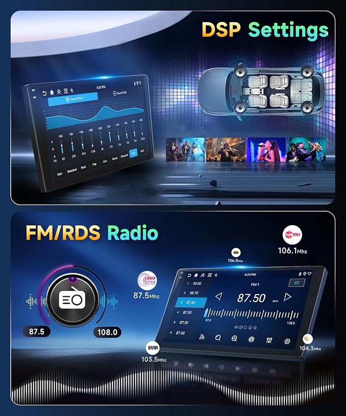 4G 128G Car Radio for Honda Civic 2006-2011 Stereo 10.1 inch Incell Touch Screen Wireless CarPlay Android Auto Android Head Unit DAB Bluetooth GPS 5G WiFi SWC Backup Camera