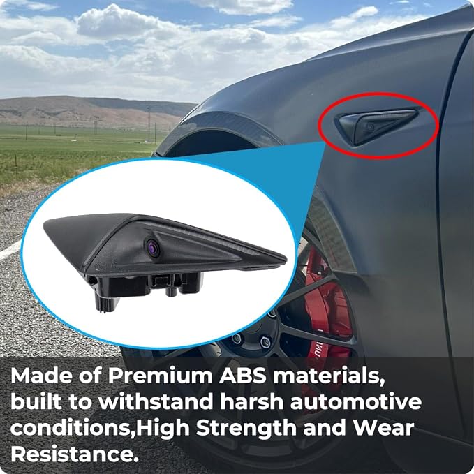 1125106-50-J Front Left Side Fender Camera Replacement for Tesla Model 3 2017-2022 & Tesla Model Y 2017-2022, OE Trun Signal Repeater Wing Cam Replaces 1125106-50-H, 1495864-20-E by GreenYi