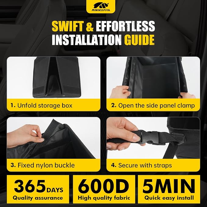 MIKKUPPA Truck Under Seat Storage - Replacement for 2019-2026 Chevy Silverado/GMC Sierra 1500, 2020-2026 Silverado/Sierra 2500HD 3500HD Double Cab & Crew Cab, Truck Tool Box Organizer Storage Box