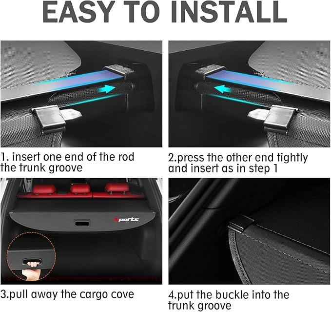 Cargo Cover for Hyundai Tucson 2026 2025-2022 Accessories, Anti-Peeping Trunk Cargo Cover for Hyundai Tucson Accessories Retractable Rear No Gap Security Shielding Shade