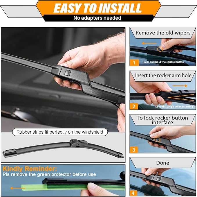 AUTOBOO 26"+16" Windshield Wipers Replacement for Chevy Trax 2024 2025 -Original Factory Quality (Pack of 2)