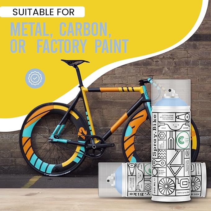 Spray.Bike Spray Paint | Designed Mainly for Bicycles | Multi-Use Acrylic Spray Paint for Metal, Plastic | High Coverage Bike Paint, 400ml, Milan Blue