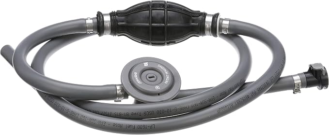 Attwood 93806UUSD7 Universal Fuel Line Kit, 6 Feet Long, 3/8-Inch Diameter, Multi-Layer Low-Permeation Primer Bulb