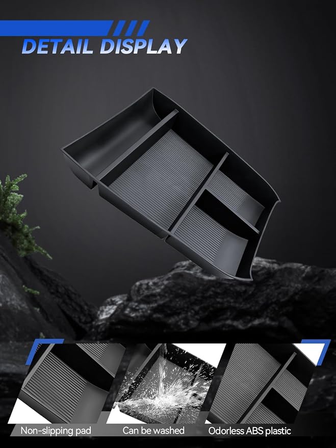 for Palisade Center Console Organizer 2023 2024 2025 Hyundai Palisade (SE, SEL, XRT, Limited, Calligraphy) Accessories Armrest Tray Middle Storage Box Insert Container Durable ABS Plastic