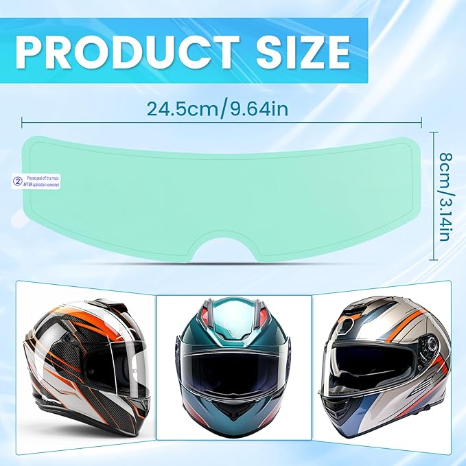 Motorcycle Anti Fog Film, Universal Fit Helmet Visors Insert Waterproof Fog Resistant Clear Vision