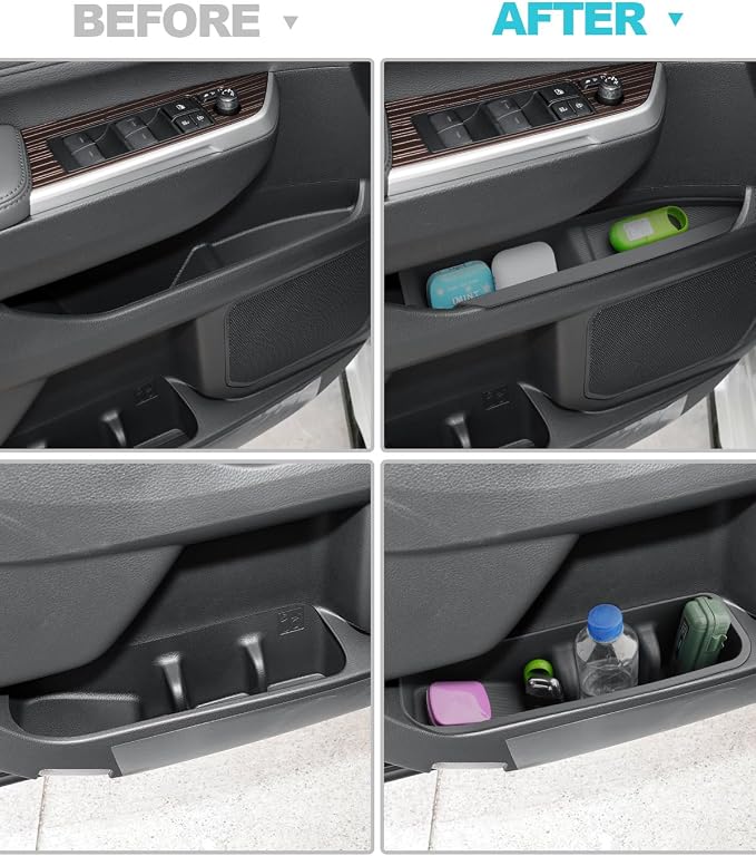 CDEFG 10Pcs for 2021-2025 2026 Toyota Sienna Door Handle Pockets Trash Can Storage Box for for 2021-2026 Toyota Sienna Accessories Front & Second Row Door Storage Pockets Trash Bin Container