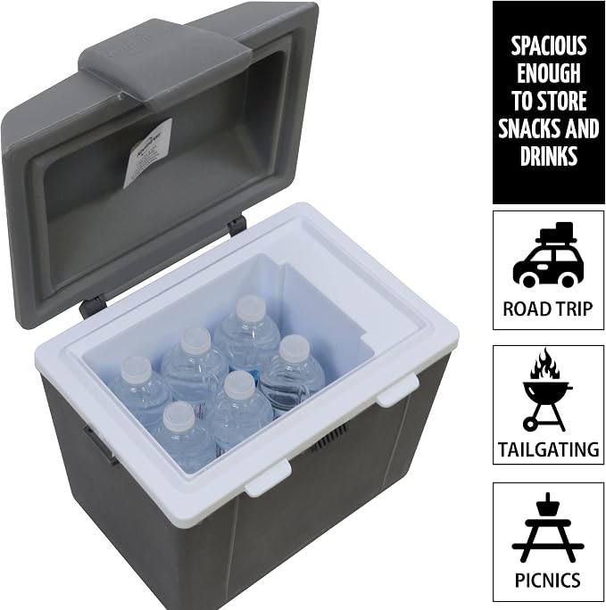 Koolatron 12V Iceless Cooler & Warmer – Portable 9.8 qt Electric Cooler/Nevera Portátil Eléctrica for Car Truck Camper Boat Hard Sided Mini Fridge for Camping Picnic Travel Lunch Food Drink Office
