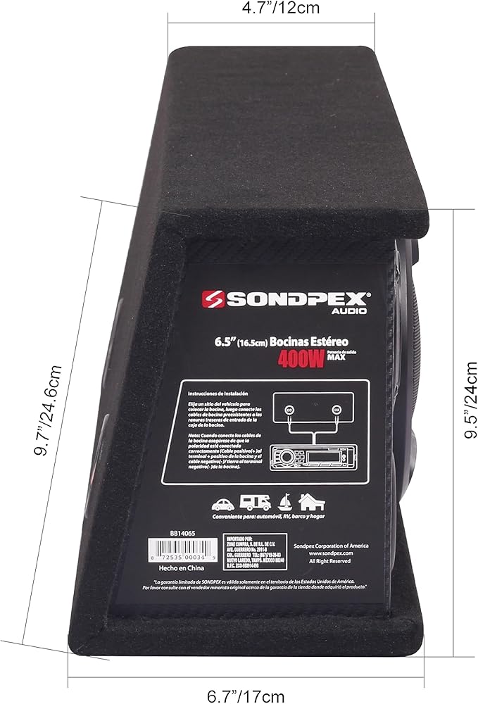 6.5 Speakers,2-Way Car Speakers,Door Speaker,Car Audio Tweeters,Speaker System Full Range,400W Max,4 Ohm,Wide Frequency Response,Enhanced Bass,Coaxial,Car Stereo System