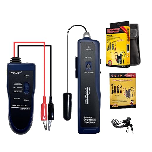 Underground Wire Locator Upgrade, RockyMars Cable Tester with Rechargeable 1100mAh Battery for Invisible Fence for Dogs, Circuit Breaker Finder, Electric Fence Wire Tracer, Wire Break Locator, etc.