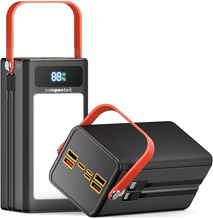 Portable Power Bank Station 99Wh Outdoor Generator LCD Display Backup Phone Battery Pack Portable PD Fast Charger for Laptop Cellphone Travel Camping Home Use with Full Flashlight