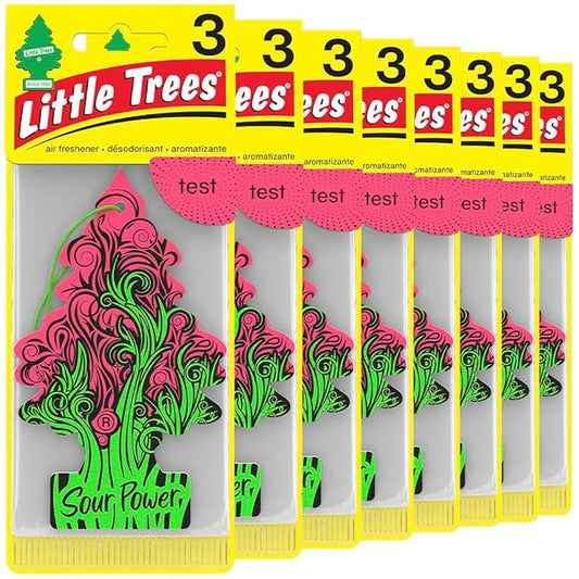 LITTLE TREES Car Air Freshener | Hanging Tree Provides Long Lasting Scent for Auto and Home | 24 Air Fresheners |Sour Pour