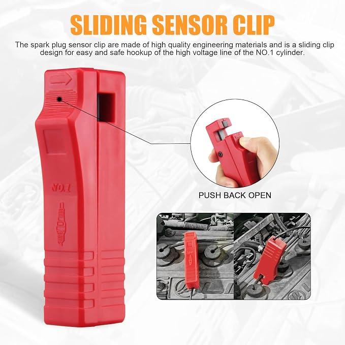 Pro Ignition Timing Light, 12V Engine Strobe Lamp Inductive Petrol Engine Timing Gun with Strong Flash Strobe Automotive Tool for Car, Motorcycle, Marine