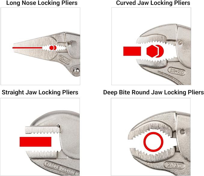TEKTON Locking Pliers Set with Rack (10-Piece) | PLK99904