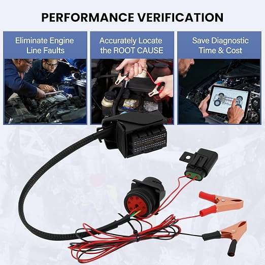 Diagnostic Cable Adapter for PACCAR MX13 EPA17 ACM Engine - Heavy Duty Truck & Commercial Vehicle Fault Code Reader Scanner Tool