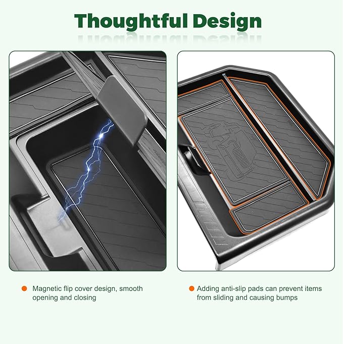 Dashboard Storage Organizer for Ford Maverick 2025 2026 Center Console Insert Tray with Magnetic Lid Hidden Panel Secret Compartment (Only for 13.2 inch Screen)