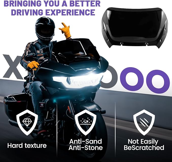 Compatible with 2023 2024-2026 Road Glide Windshield 12" Windscreen for Harley road glide CVO/SE FLTRXSE 2023 FLTRX 2024 CVO ST FLTRXSTSE 2024 Harley Accessories, Black