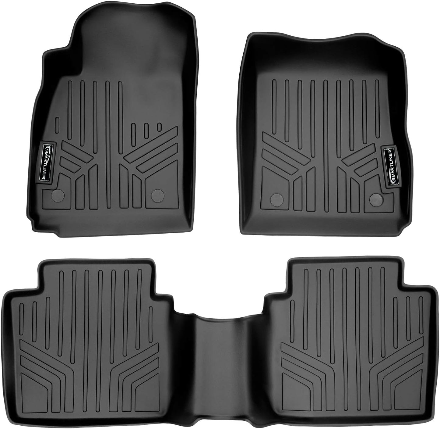 SMARTLINER Custom Fit Floor Mats 2 Row Liner Set for 2014-2020 Chevrolet Impala