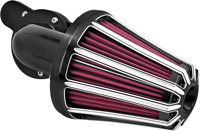 Air Cleaner Filter 90° Forward-Facing Intake Kit CNC Fit for Harley Touring Softail Dyna Sportster XL (Black Housing Red Element, A For Sportster XL 04-22)