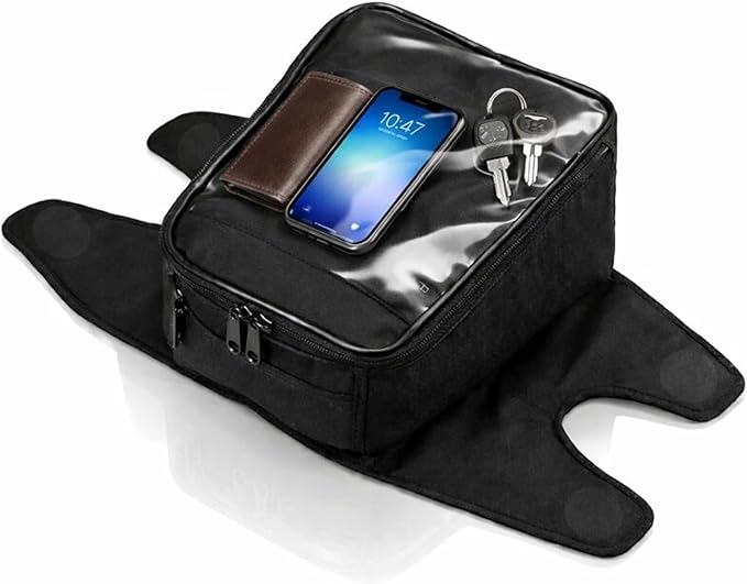 Formosa Covers Motorcycle Tank Bag 10L, Magnetic Gas Fuel Tank Bag with Clear Map & Phone Window, Strong Magnet Mount, Water Resistant Motorbike Storage for Street & Sport Bikes