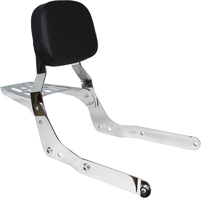 YHMOTO Passenger Sissybar Backrest with Luggage Rack for Honda Shadow Aero 750 VT750C 2004-2023 (Chrome)