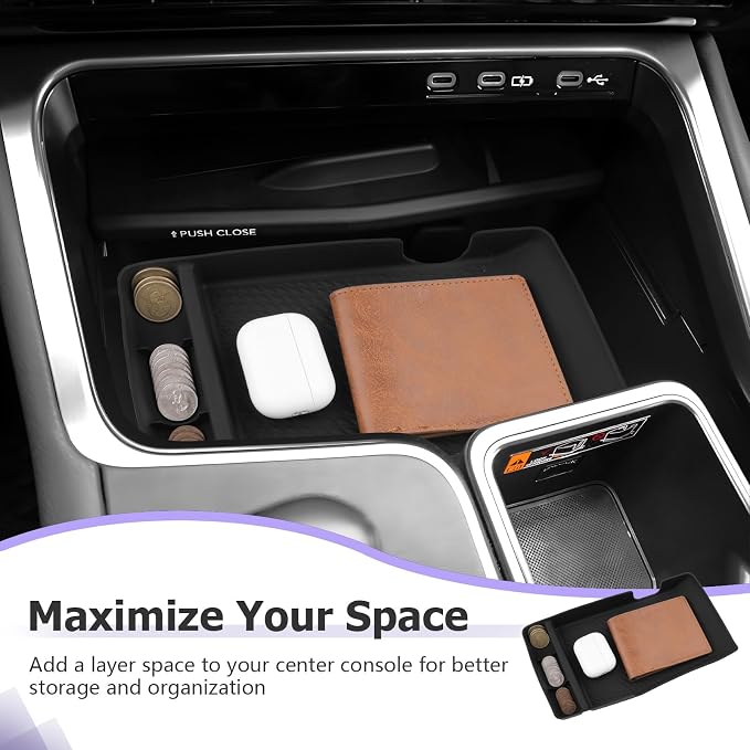 LUWU 2026 Lexus TX Under Wireless Charging Box Center Console Storage Tray Compatible with Lexus 2024 2025 2026 TX TX350/TX500h/TX500h+ Accessories Center Console Organizer Silicone Material