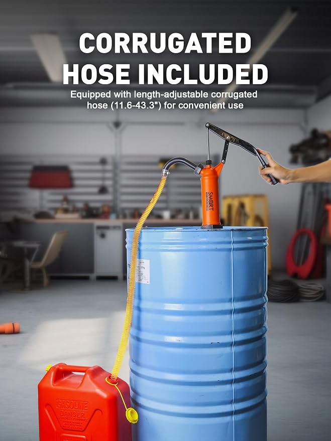 55 Gallon Drum Pump for DEF, DEF Pump for 55gal Barrel, 9-14 oz per Stroke | barrel pump, 55gal drum pump, manual water pumps, 55 gallon water pump, Fit 5-55 Gallon Drums with 1-1/2" or 2" NPT Thread