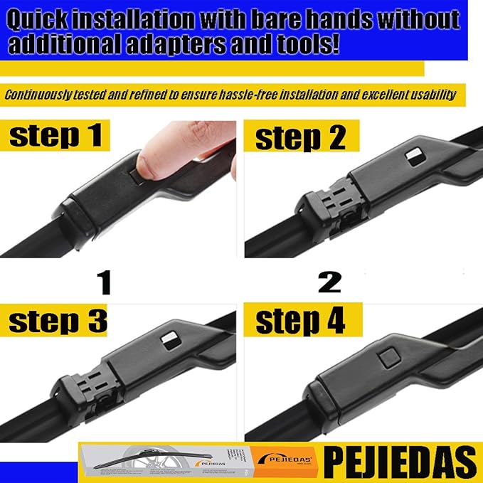 3 Wiper Blades for Audi Q5 2009-2017/SQ5 2014-2017/Q3 2019-2022, OE Genuine Replacement (24″/20″ Front Wiper + 13″ Rear Wiper)