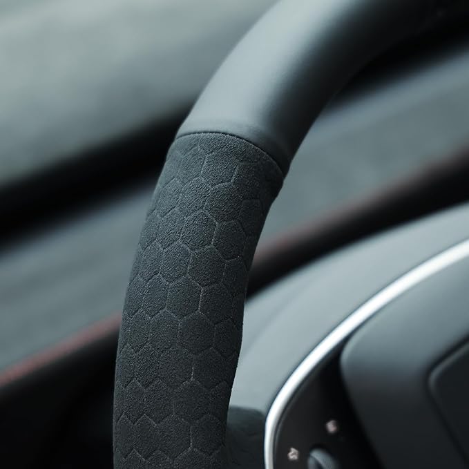 MEWANT Stitching Steering Wheel Cover for Tesla Model 3 Highland 2025 Model Y Juniper Tesla Model Y Juniper Accessory