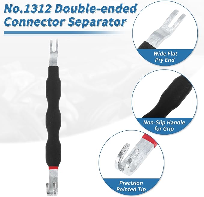 No.37960/37980/13120 8" 60 Degree Electrical Disconnect Pliers for Automotive Sensor Connector Angled Wire Plug Removal Tool Locking Push Tab Pliers Electrical Connector Separator