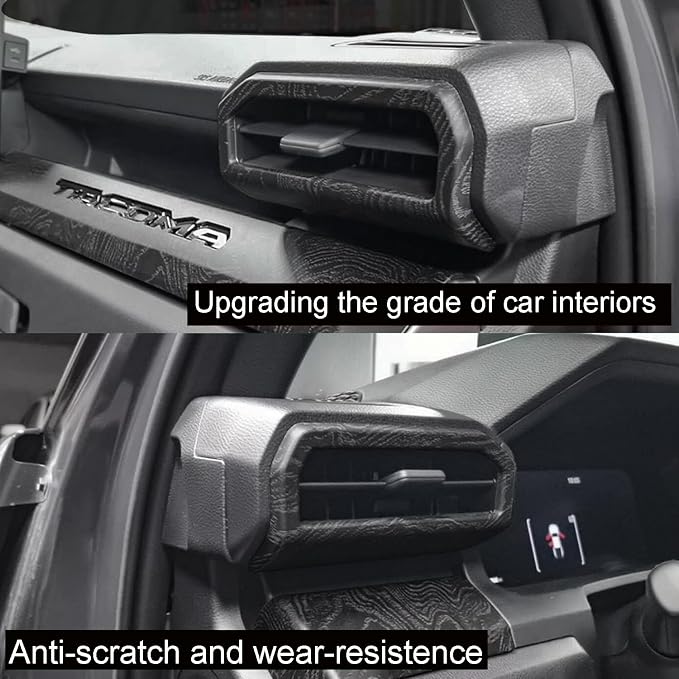 for Toyota Tacoma 2024 2025 2026 for 4Runner 2025 2026 Interior Accessories Steering Wheel Cover & Air Conditioner Air Vent Cover ABS Decorative Frame Trim