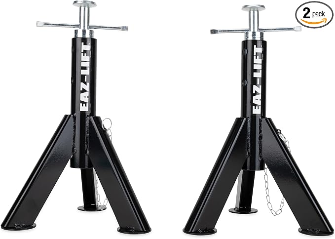 Camco Eaz-Lift Telescopic RV Jack, Set of 2 - Adjustable from 16-inches to 30-inches - Constructed of Durable Steel & Powder Coated - Features a 6,000 lb. Load Capacity - 48864