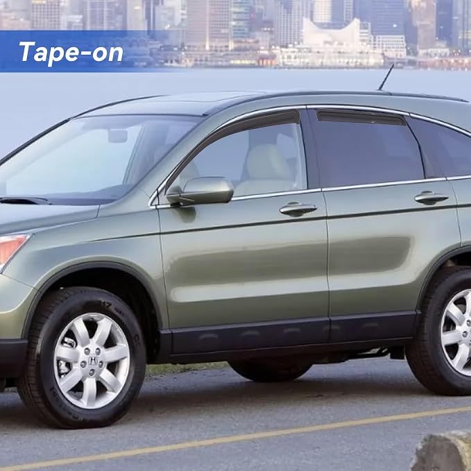 Window Visors Rain Guards for 2007 2008 2009 2010 2011 Honda CRV, Out-Channel Window Vent Wind Deflectors Visors Shades for 07-11 CR-V SUV