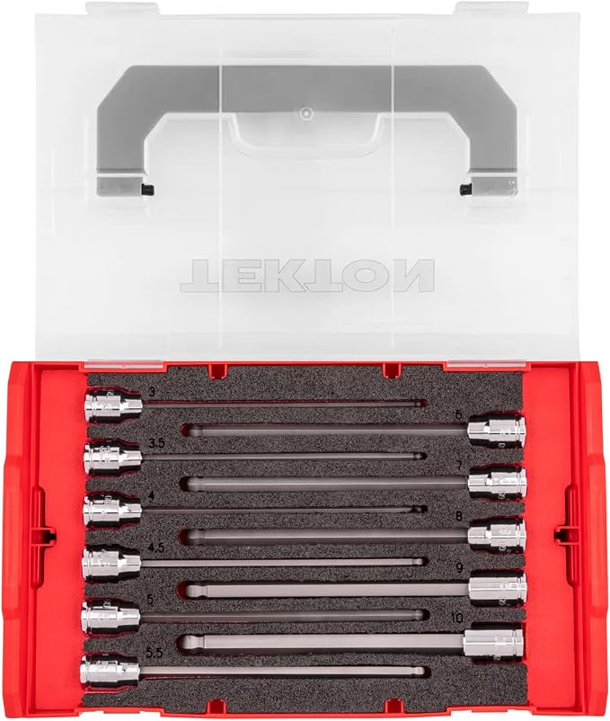 TEKTON Long Ball End Hex Bit Socket Set, 11-Piece | SHB91703